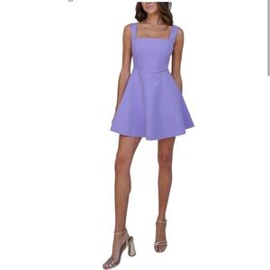 New-Elliatt Purple A-Line Mini Dress Square Neck Sleeveless NEW with tags